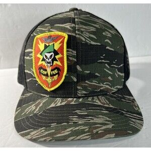 Vietnam War -style Coffee Green Camo Cap -by Richardson NWT
